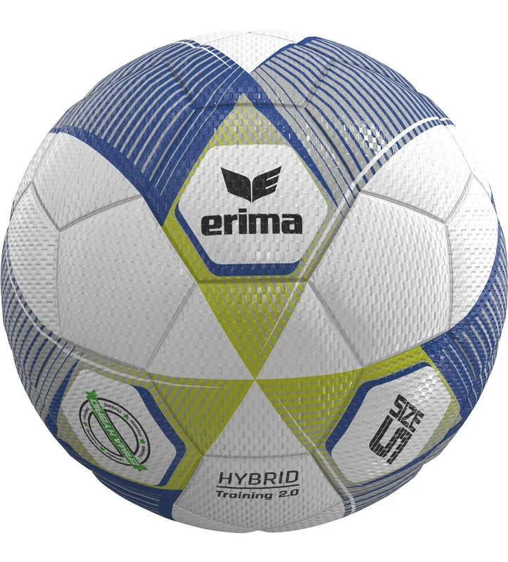 Erima Hybrid Training 2.0 soccer ball (7192601), metallic blue/silver/lime, 5