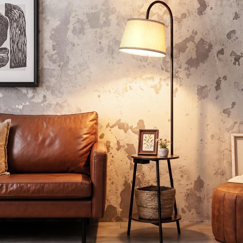 LuminexDesigns Floor Lamp for Living Room with Bulb