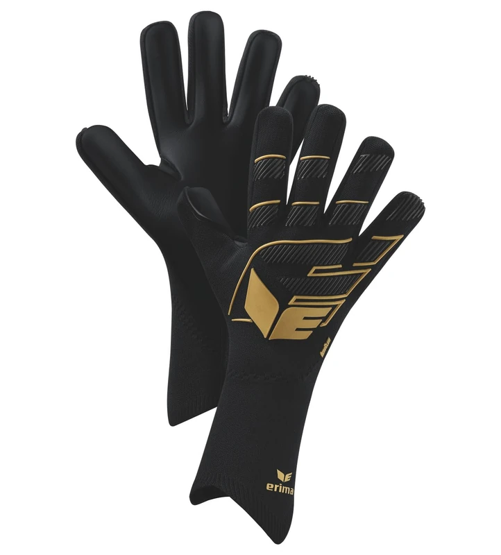 Erima Unisex-Adult Aeroclaw Legend Goalkeeper gloves (7222601), black/gold, 10