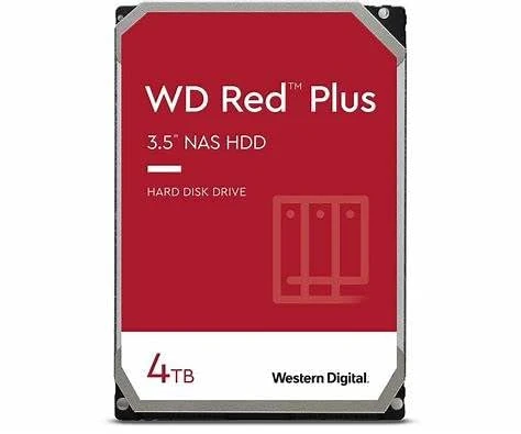 WD Red Plus 4TB NAS 3.5" Internal Hard Drive - 5400 RPM, SATA 6Gb/s, CMR, 128MB Cache