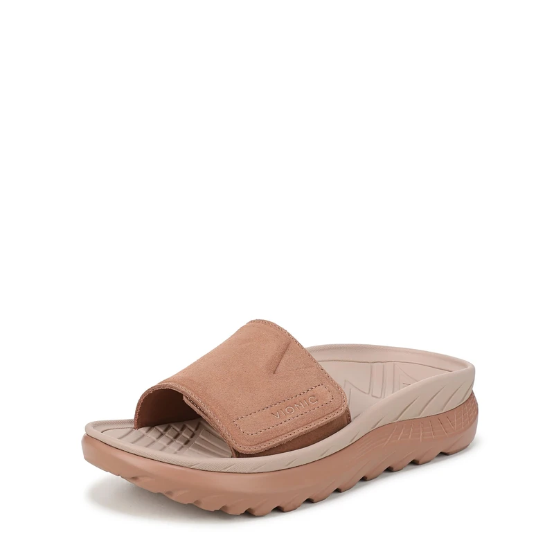 Vionic Unisex Rejuvenate Flat Slide Sandals, Mocha Tan Brown, Medium Fit, UK 8 - Image 1