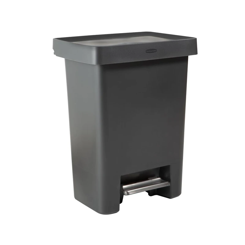 Rubbermaid Premier Series Step-On Bin 71 L Charcoal – Single or Dual Stream – 2181031