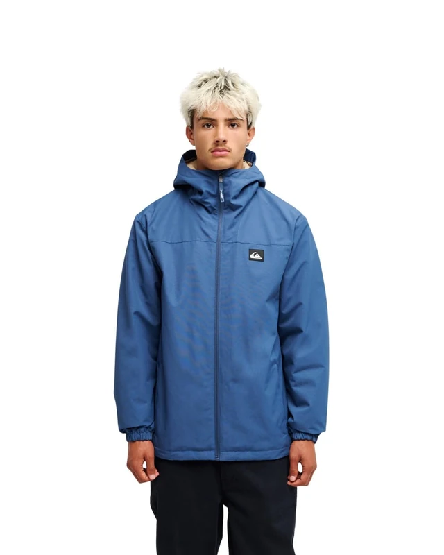 Quiksilver Waterproof Hooded Jacket Overcast 3K Warm Jacket Mens Blue
