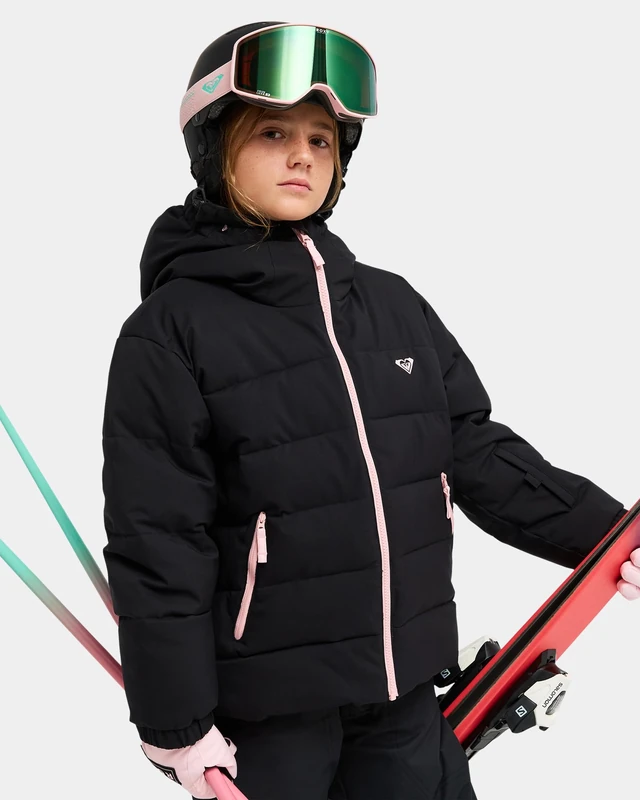 Roxy Technical Snow Jacket SNOWYHILL Puffy Girl JK Girls Black