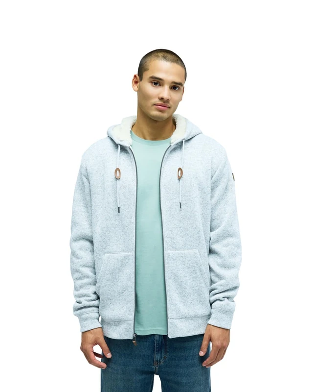 Quiksilver Full Zip Sherpa Hoodie KELLER SHERPA Mens Grey