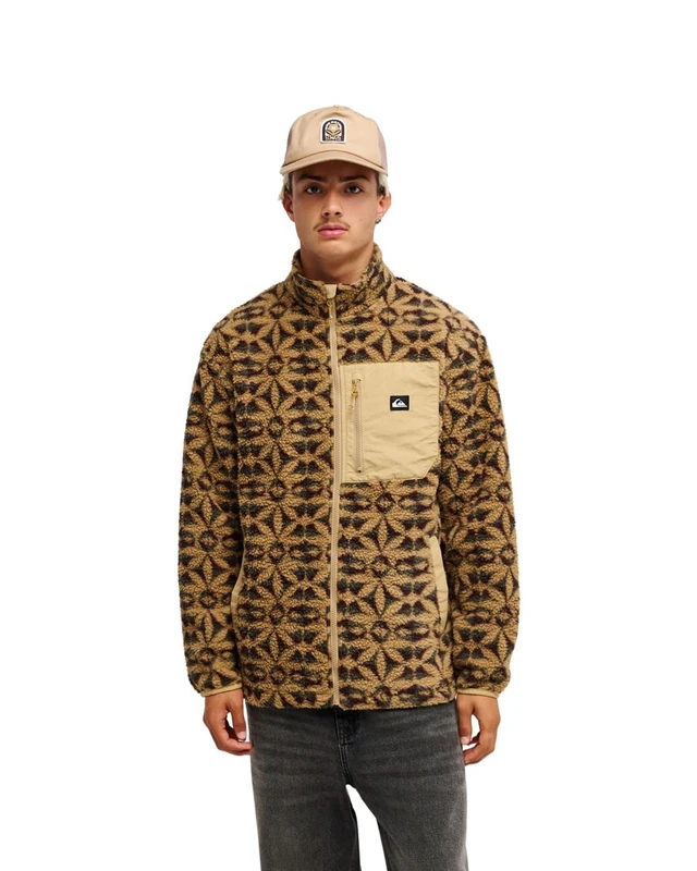 Quiksilver Full Zip Fleece CLEAN COAST FZ Mens Brown
