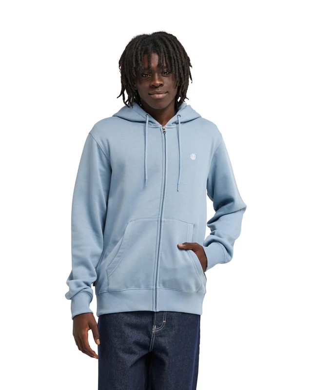 Element Icon Embroidery - Zip Sweatshirt - Men - Blue.