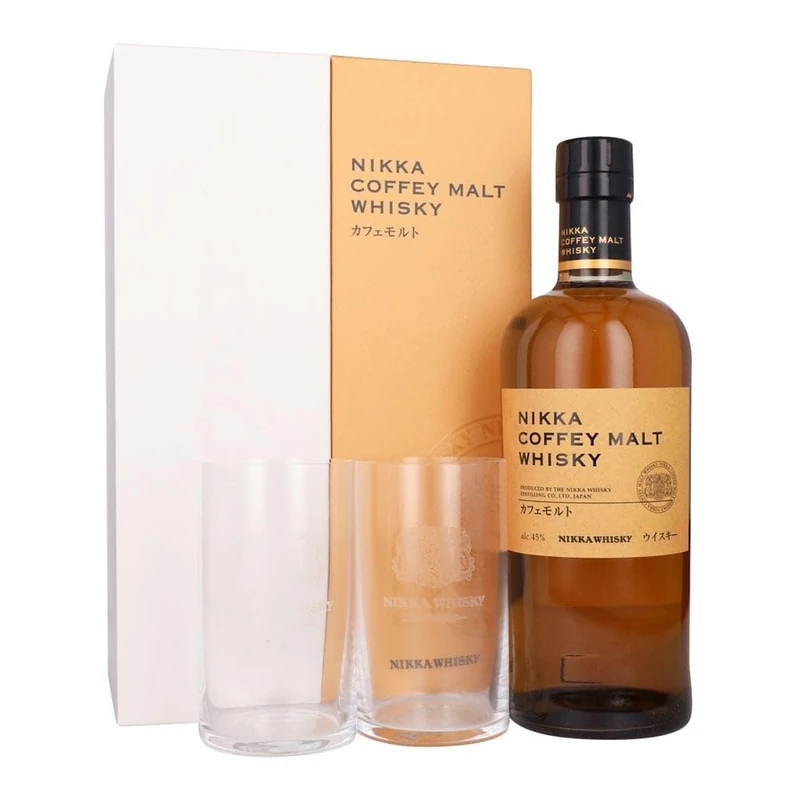 Nikka Coffey Malt Whisky & 2 Highball Glass Gift Pack | Japanese Grain Whisky | 70cl | 45% ABV - Image 1