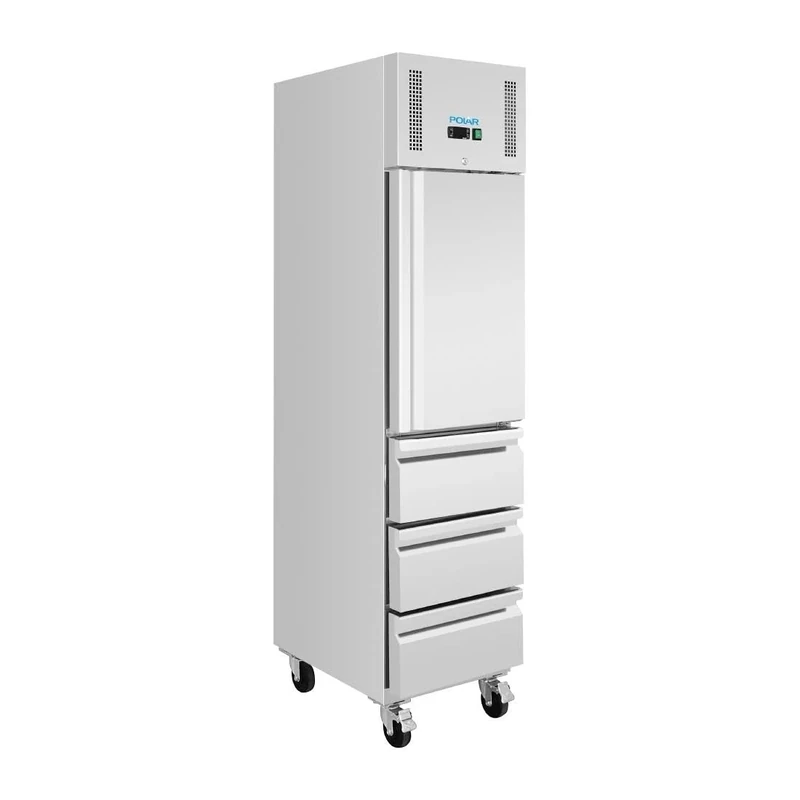 Polar 1 Door & 3 Drawer Slimline GN Cabinet Refrigerator UA113