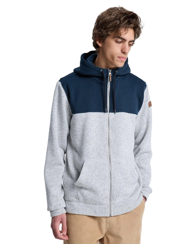 Quiksilver Full Zip Hoodie KELLER BLOCK ZIP Mens Black