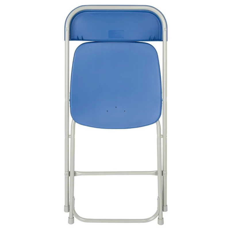 Bolero Folding Polypropylene Chairs Steel Frame (10 Pack), Blue