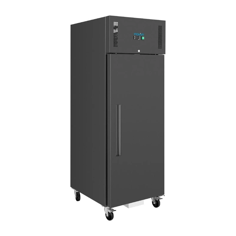 Polar G-Series Commercial Upright Freezer Black 600Ltr - 2/1 GN Compatible, Energy Rating D, Self-closing Door, LED Display PG021