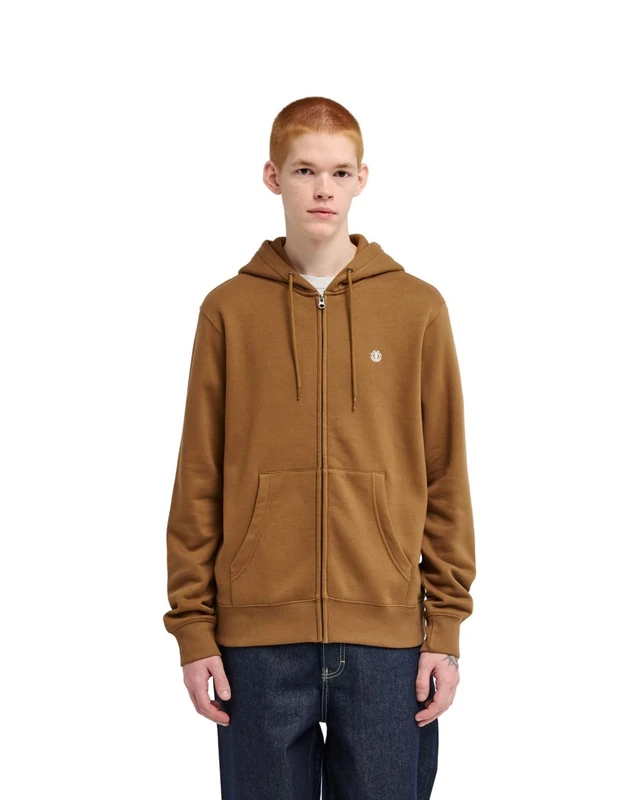 Element Icon Embroidery - Zip Sweatshirt - Men - Brown.