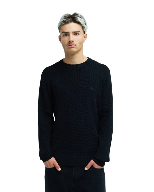 Quiksilver Jumper WAFFLE SWEATER Mens Black