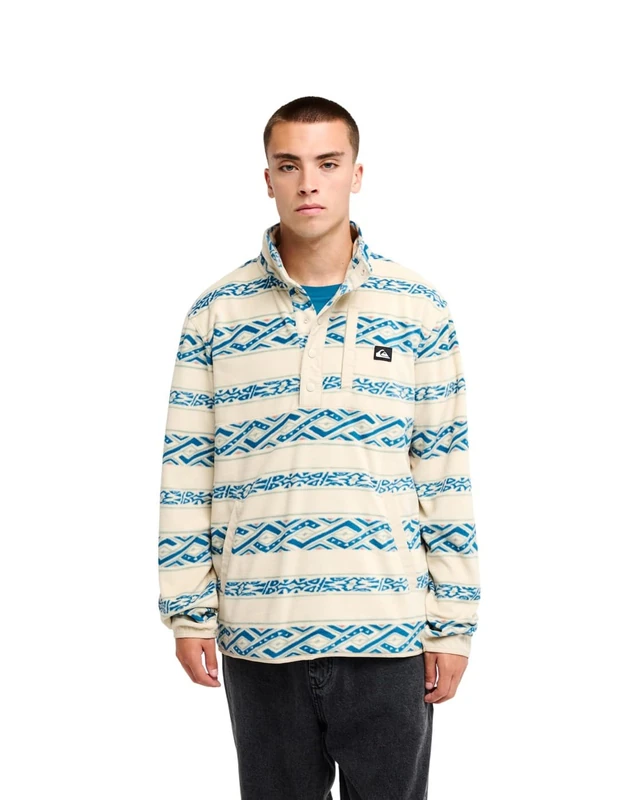 Quiksilver Half Snap Fleece NO DESTINATION HS Mens Grey