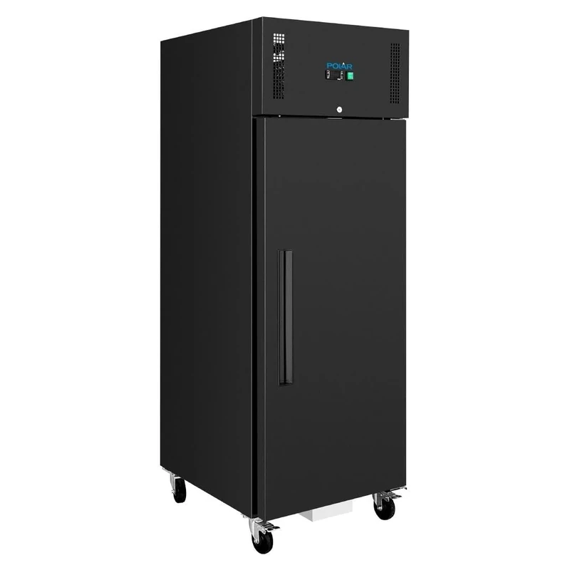 Polar G-Series Upright Fridge Black 600Ltr - 6 Shelves, Energy Rating C, Self-closing Door, LED Display PG020
