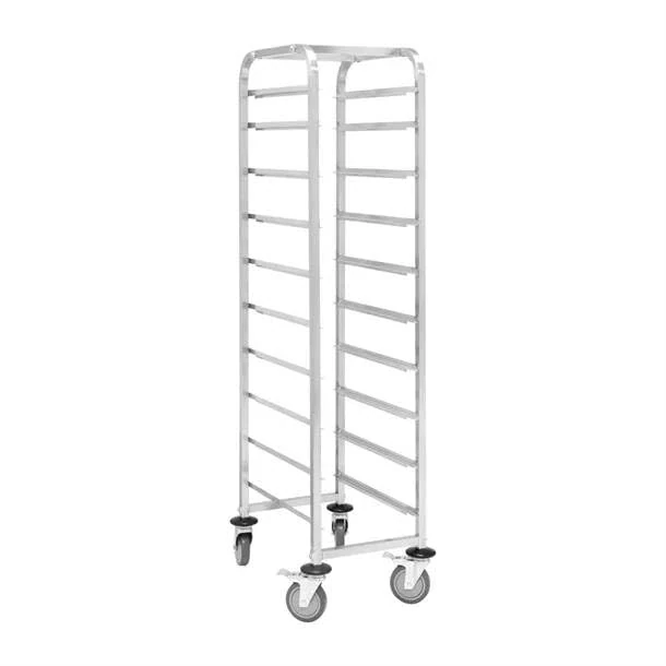 Nisbets Essentials Gastronorm Racking Trolley, 10 Level Stainless Steel
