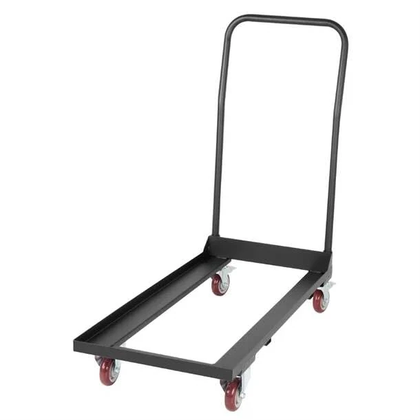 Bolero Folding Chair Trolley with Rubber Wheels, Holds 10 Chairs