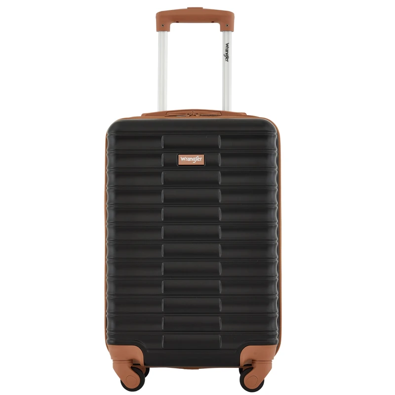 Wrangler 22" Outrider Hardside Carry-On Luggage, Black, 22" x 13.75" x 9.5", 22" Outrider Hardside Carry-on Luggage