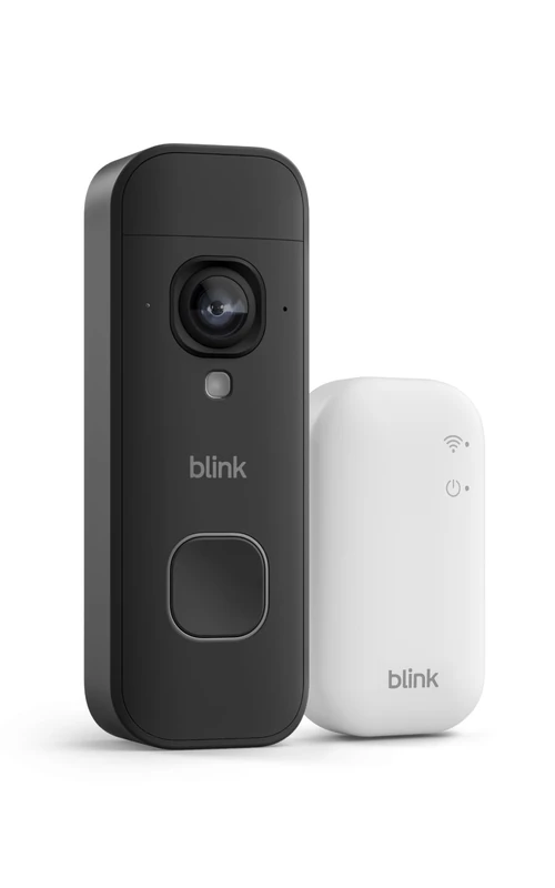 Blink Battery Doorbell 2K+ (newest gen) | Head-to-toe view | 2K video | Enhanced audio | IP65 | Long-lasting battery life | Easy setup | Sync Module Core included – System (Black)