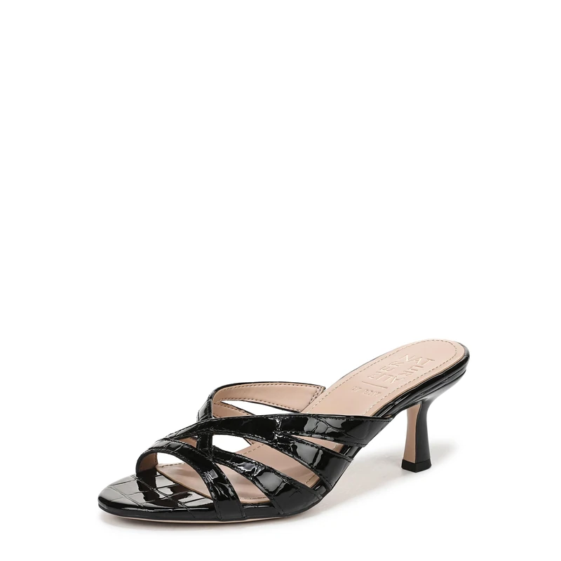 Naturalizer Women's Tuesday Heeled Sandals, Black Leather, Medium Fit, UK 6 - Image 1
