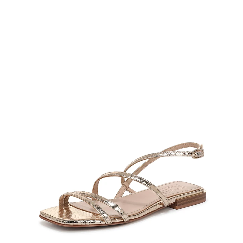 Naturalizer Women's Nillie Flat Sandals, Light Champagne Leather, Medium Fit, UK 7