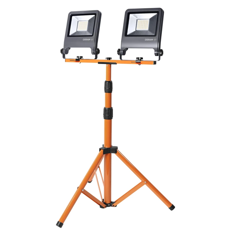 Osram LED Worklight Tripod Construction Spotlight with Tripod, 2 x 50 W, 9000 lm, 4000 K Cool White, Height Adjustable up to 1.8 m, IP65