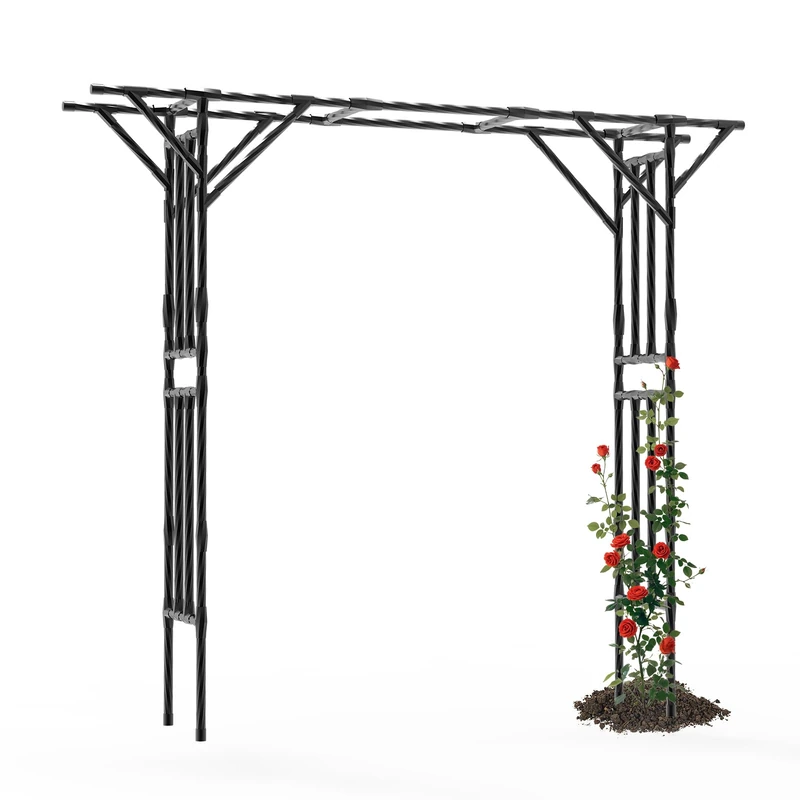 Supersize Flattop Garden Arch for Wedding - 106" L x 106" H Garden Arch Trellis for Climbing Plants Outdoor