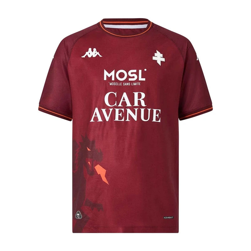 Kappa Kombat Pro 2026 Home FC METZ Act Jersey | Sporty Style Design Colours | Grenat M