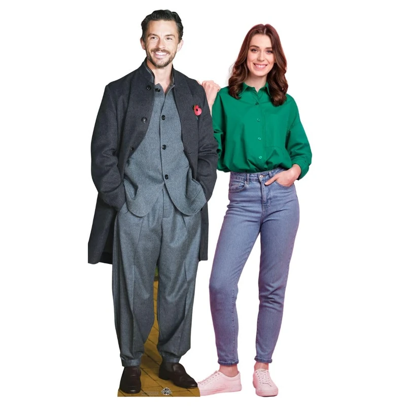 CS1368 Star Cutouts Jonathan Bailey Grey Coat Lifesize Cardboard Cutout – Celebrity Party Display, Collectors Prop & Fan Decoration 181cm