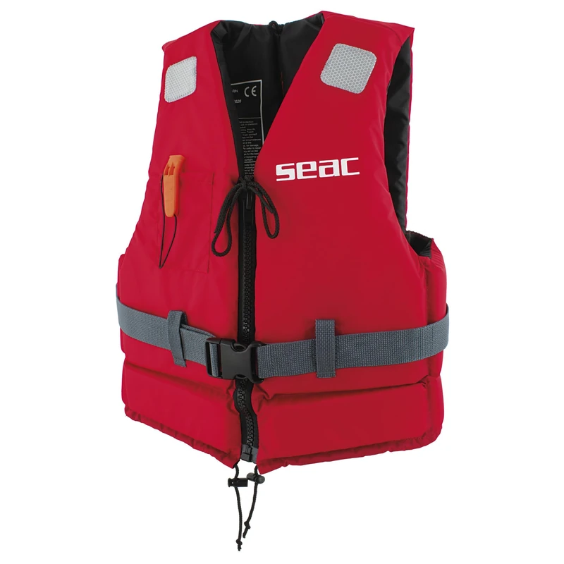 SEAC Hydro Snorkeling Vest Adult – Buoyancy Vest for Snorkeling & Water Sports in 5 Sizes – Nylon Safety Jacket with Whistle & Reflective Inserts – EN ISO 12402-5 Certified