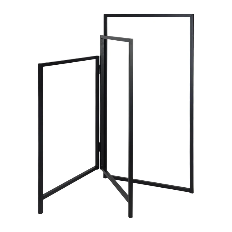 Relaxdays 3-Arm Foldable Towel & Clothing Stand, 80x44 cm, Black