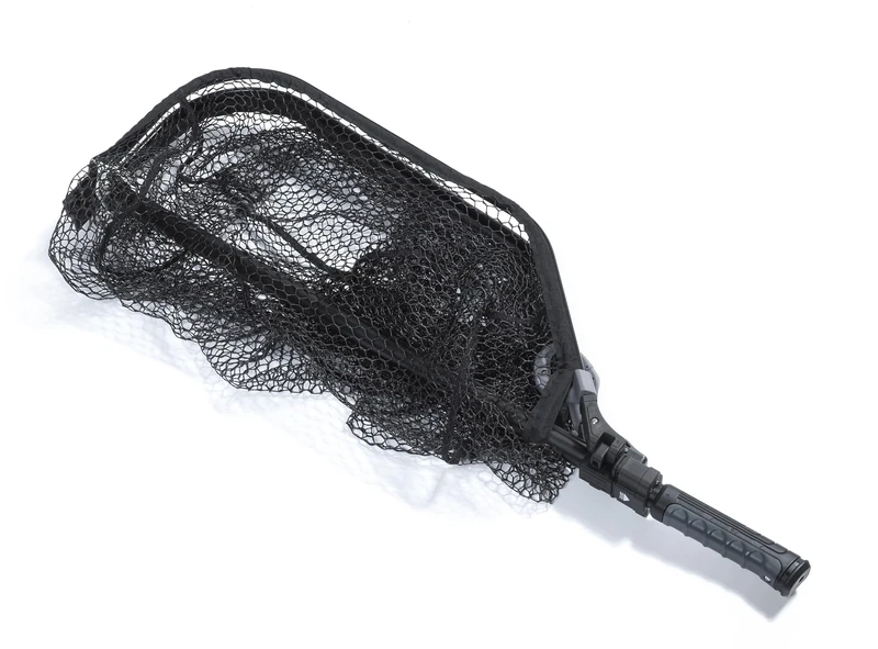 Abu Garcia Beast Gen2 Foldable Landing Net | Heavy Duty Pike Predator Fishing Net | Extra Strong Rubber Coated Mesh | Reinforced Handle | Compact Storage Design | Pro Angling Gear | 70x60cm