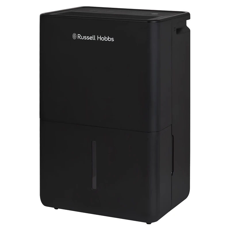 Russell Hobbs Dehumidifier 10 Litre/Day with Digital Display for Damp, Mould & Moisture in Home, Kitchen, Bedroom, Office, Caravan, Laundry Drying, 30m2 Room Coverage, Smart Timer, Black, RHDH1002B