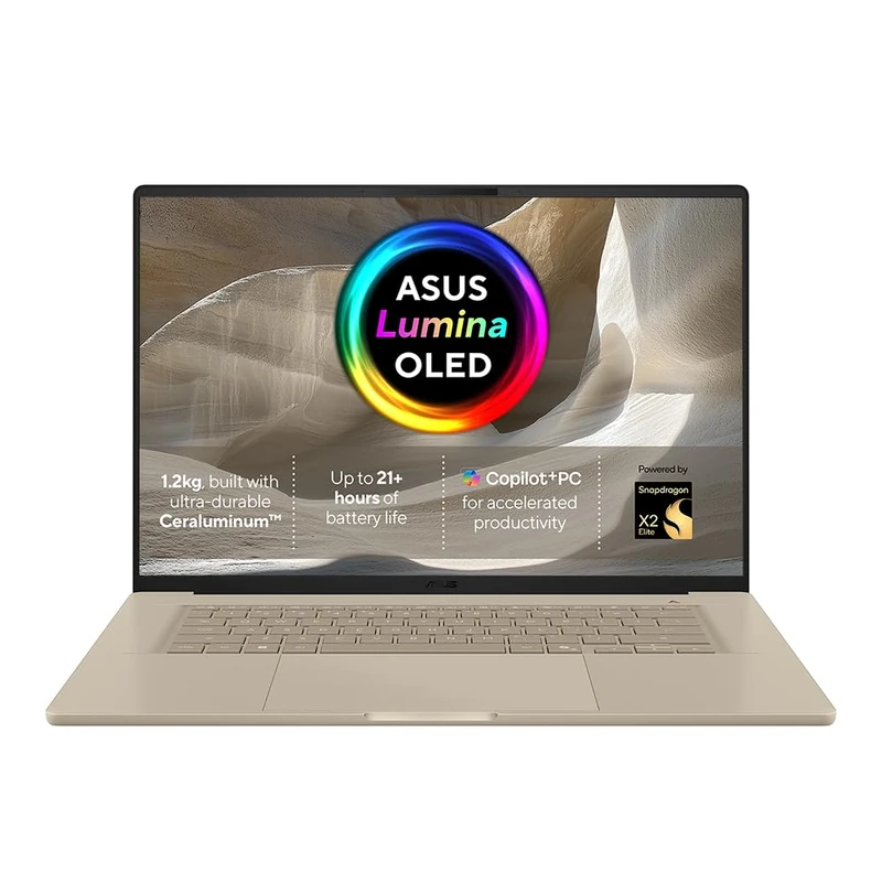 ASUS Zenbook A16 OLED UX3607OA CoPilot+ PC Laptop | 16.0" 3K (2880x1800) OLED screen | Snapdragon X2 Elite X2E-94-100 | 48GB LPDDR5X RAM | 1TB PCIe SSD | UK Backlit Keyboard | Windows 11 - Image 1