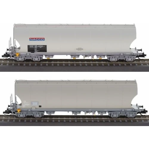 ARNOLD HN9757 DB, 2-unit pack 4-axle silo wagons "NACCO", grey livery, ep. IV Railway 2x Wagons
