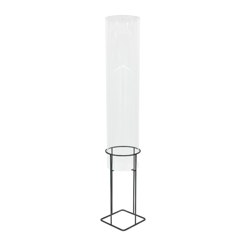 Relaxdays Fish Column Garden Pond Decor, Acrylic & Metal, 68.5 x 20 cm, Transparent/Grey