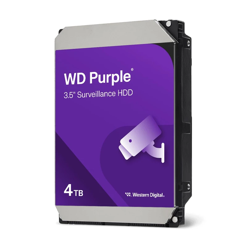 WD Purple 4TB Surveillance 3.5" Internal Hard Drive, AllFrame Technology, SATA 6 Gbit/s, 180TB/yr, 128MB Cache
