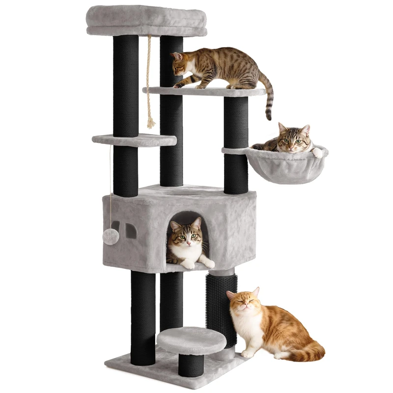 YITAHOME Cat Tree with Cave and Large Platforms - 157 cm