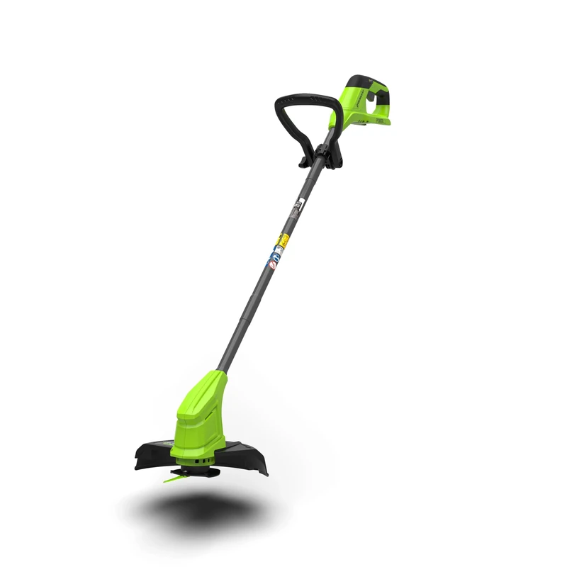 Greenworks 24V Brushless Grass Trimmer Gen2 for Small to Medium Gardens, 25 cm Cutting Width, Includes 20 Plastic Blades without Battery and Charger, Green ST2502