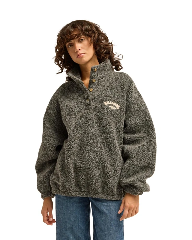 BILLABONG Pullover Sweatshirt RUN THE ROAD Womens Black