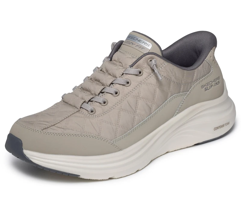Skechers Men's Contour Foam Cozy Fit Slip-in, Tan, 10.5 UK