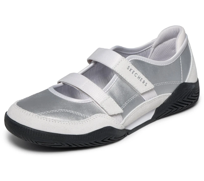 Skechers Women's Zen Daze Trainer, Silver, 5 UK