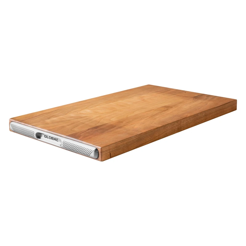 Global Cherry Wood Cutting Board 50x30cm, Premium Medium Japanese Inspired Chopping Board, Knife Friendly, Durable, Natural Finish - Image 1