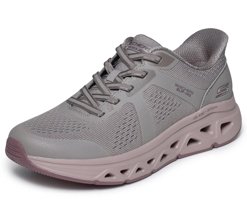 Skechers Women's Glide-Step Trainer, Brown, 4.5 UK
