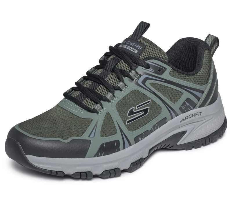 Skechers Men's Hillcrest Trainer, Green, 10.5 UK