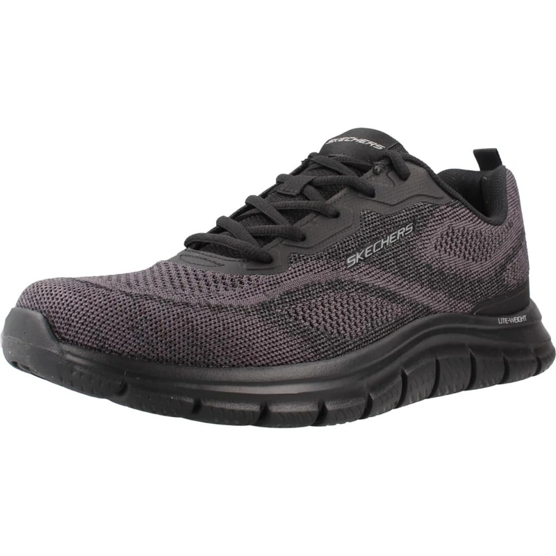 Skechers Men's Track Pohlter Trainer, Black, 10 UK