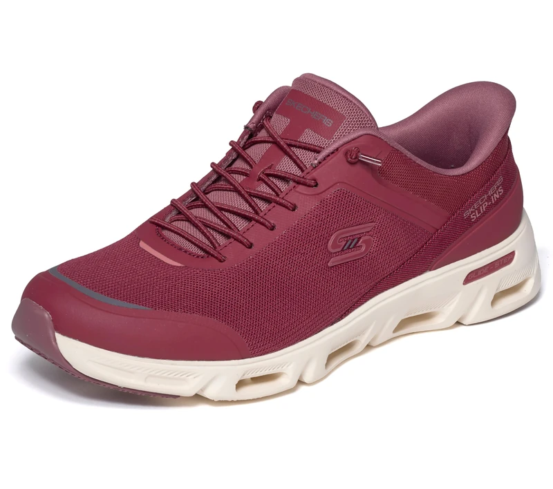 Skechers Women's Glide-Step Gratify Trainer, Red, 4 UK