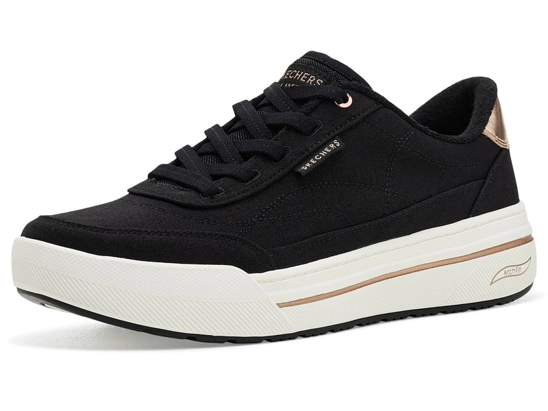 Skechers Women's Arcade HI Moving Along, Black/White, 3 UK