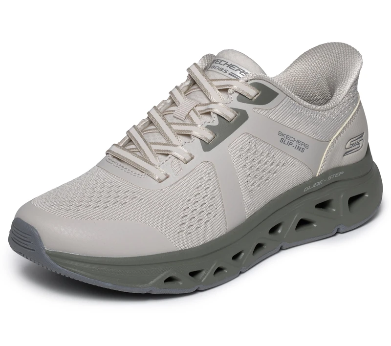 Skechers Women's Glide-Step Trainer, Natural, 8 UK